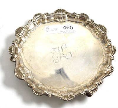 Lot 465 - A George II silver waiter, London 1754