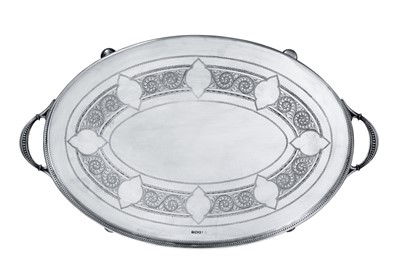 Lot 2398 - A George V Silver Gallery-Tray