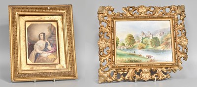 Lot 310 - A English Porcelain Plaque Painted with the...