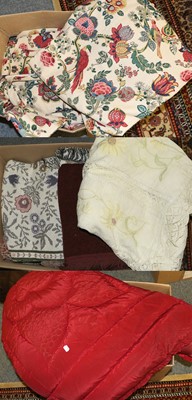 Lot 355 - Assorted chenille and other throws, two...