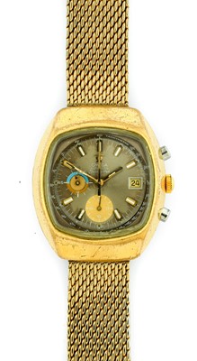 Lot 2258 - Omega: A Plated Automatic Calendar Chronograph...