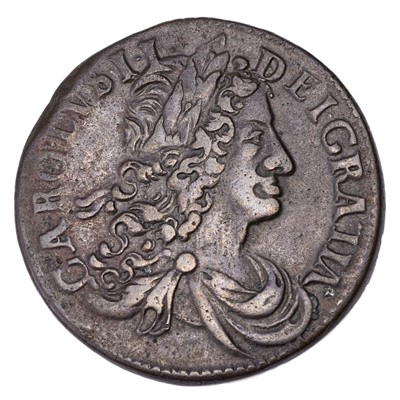 Lot 294 - Ireland, Charles II, Halfpenny 1681, large...