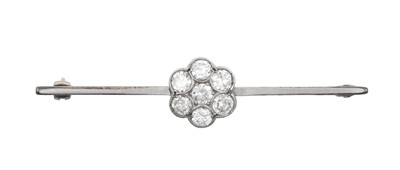 Lot 2128 - A Diamond Cluster Brooch the cluster formed of...