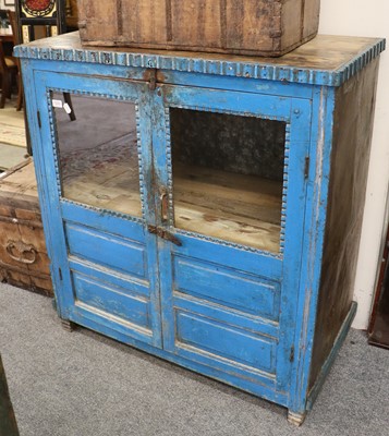 Lot 1283 - A 19th Century Blue Painted and Glazed Two...