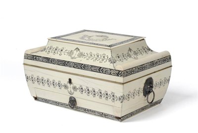 Lot 267 - An Anglo-Indian Ivory and Sandalwood Work Box, Vizagapatam, 1st quarter 19th century, of...
