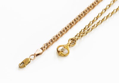 Lot 1086 - A Pendant on A 9 Carat Gold Chain, pendant...