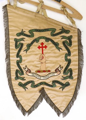 Lot 66 - A Late 19th Century Bagpipe Banner to 72nd...