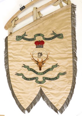 Lot 46 - A Late 19th Century Bagpipe Banner to 72nd...