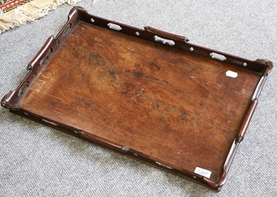 Lot 1267 - A George III Figured Mahogany Butlers Tray,...