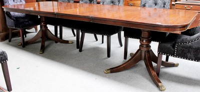 Lot 1183 - A Reproduction Mahogany Twin Pedestal Dining...