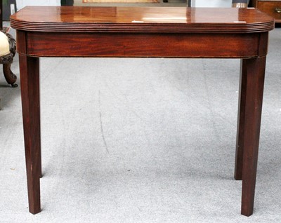 Lot 1158 - A 19th Century Mahogany Fold Over Tea Table,...