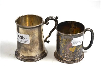 Lot 485 - Two silver christening mugs