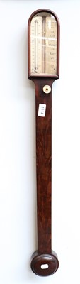 Lot 1114 - A 19th century Mahogany Stick Barometer,...