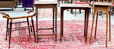 Lot 1194 - A Edwardian Beech Framed Piano Stool, with...