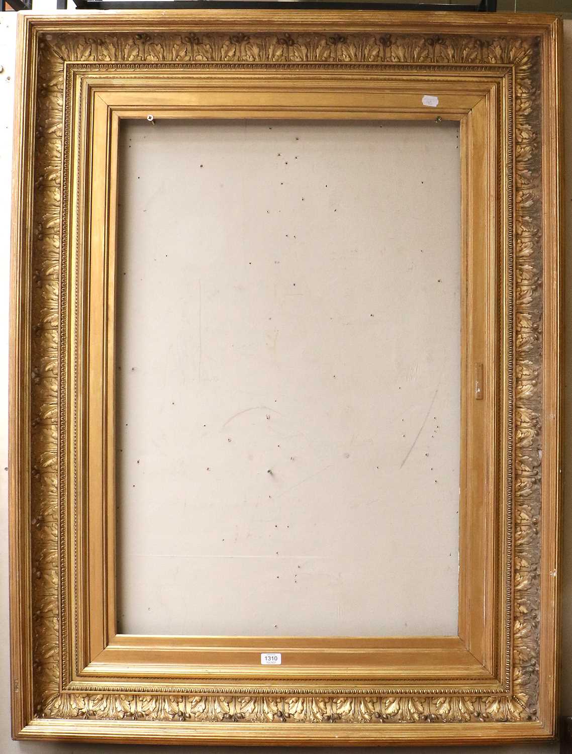 Lot 1310 - A Victorian Rectangular Gilt Picture Frame,