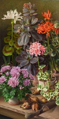 Lot 46 - Raymond Booth (1929-2015) “October Flowers”...