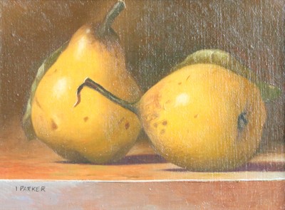 Lot 1031 - Ian Parker (b.1955) "Two Quinces" Signed, oil...