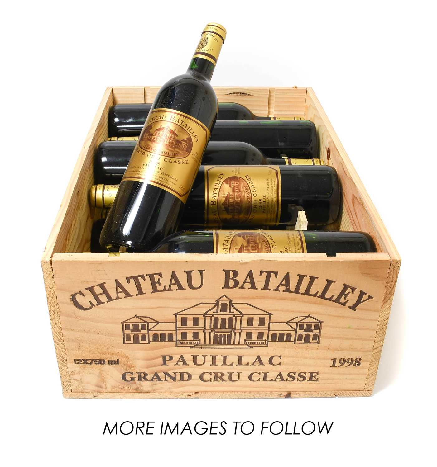 Lot 3232 - Château Batailley 1998, Pauillac (twelve bottles)