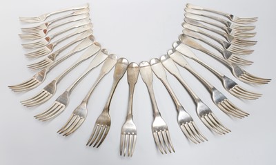 Lot 1056 - Twelve George III Silver Table-Forks and...