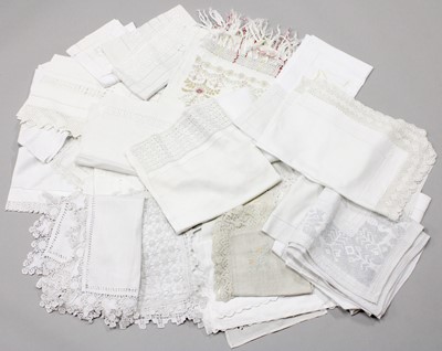 Lot 2039 - Assorted White Linen and Textiles, comprising...