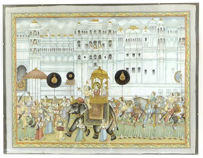 Lot 283 - Indian School A Maharajah and Attendants...