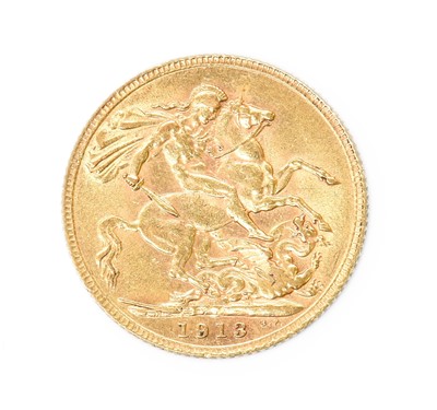 Lot 191 - George V, Sovereign 1913; Good Very Fine