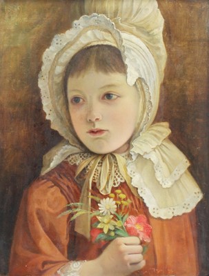 Lot 1362 - British School (19th Century) Young girl in a...