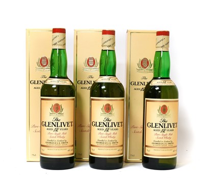 Lot 3056 - Glenlivet 12 Years Old Pure Single Malt Scotch...