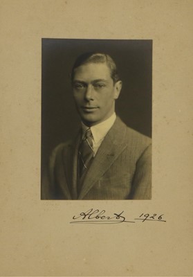 Lot 30 - King George VI. Signed portrait photograph of...