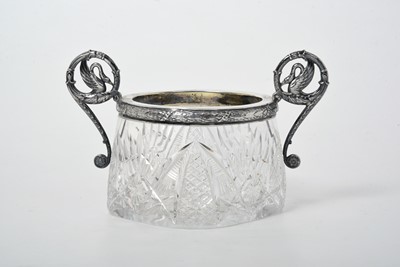 Lot 2382 - A Russian Silver-Mounted Cut-Glass Sugar-Bowl