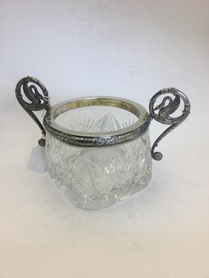 Lot 2382 - A Russian Silver-Mounted Cut-Glass Sugar-Bowl