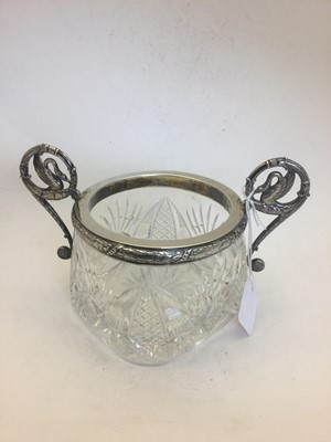 Lot 2382 - A Russian Silver-Mounted Cut-Glass Sugar-Bowl