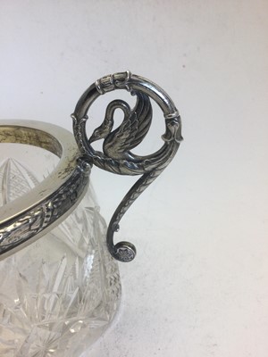 Lot 2382 - A Russian Silver-Mounted Cut-Glass Sugar-Bowl
