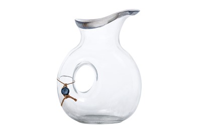 Lot 2380 - A Russian Silver-Mounted Glass Claret-Jug