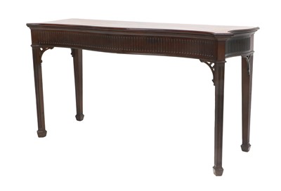 Lot 308 - A George III Mahogany Serpentine Serving Table,...