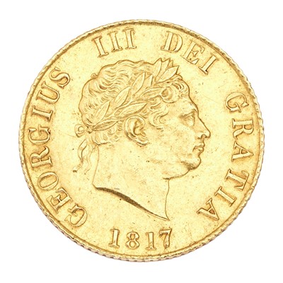 Lot 97 - George III, Half Sovereign 1817, obv. laureate...