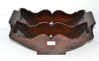 Lot 272 - A George III Mahogany Cheese Coaster, of typical form with ogee sides and divider, on...