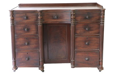 Lot 1471 - A Mahogany Kneehole Dressing Table, circa 1820,...