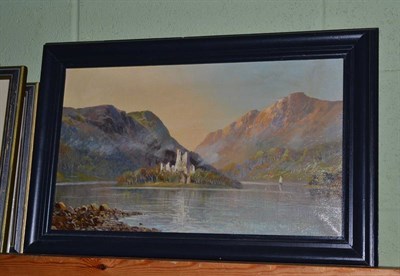 Lot 529 - W Richard (Francis E Jamieson)  ";Kilchurn Castle, Loch Awe";, oil on canvas