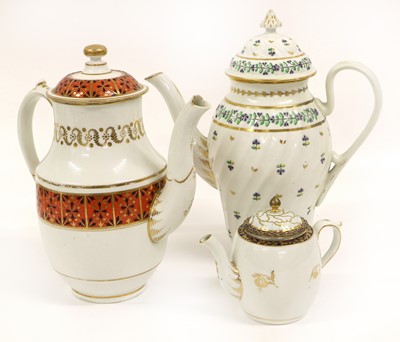 Lot 76 - A Flight & Barr Worcester Coffee Pot and Cover,...