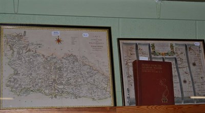 Lot 533 - Three framed maps incl. Cary's North part of the West Riding of Yorkshire, 1805 and Ogilby's...