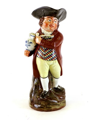 Lot 101 - A Walton Pearlware Hearty Goodfellow Toby Jug,...