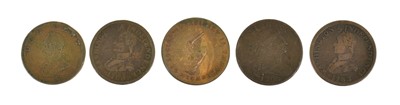 Lot 361 - Early USA Tokens and Cents; 5 coins comprising:...