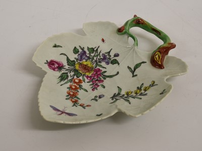 Lot 43 - A Worcester Porcelain Leaf Dish, circa 1760,...
