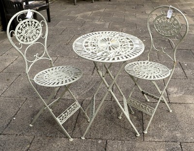 Lot 393 - A Victorian-Style Aluminium Garden Set, modern,...