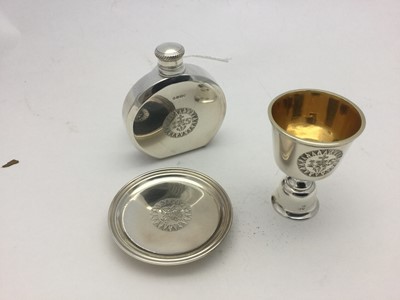 Lot 2074 - A Three-Piece Victorian Silver Travelling Communion-Set