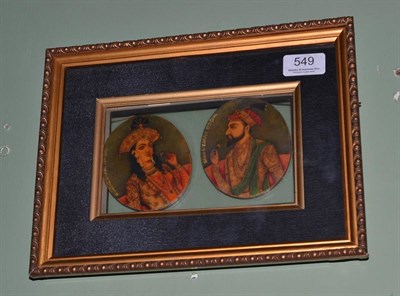 Lot 549 - Indian miniatures framed as one