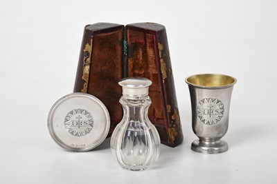Lot 65 - A Three-Piece Victorian Silver or...