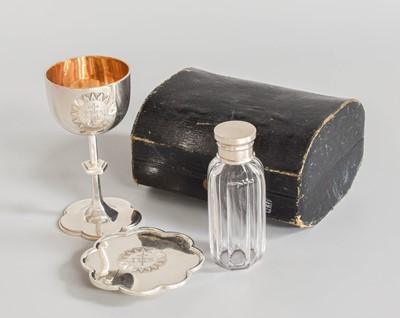 Lot 64 - A Three-Piece Victorian Silver or...