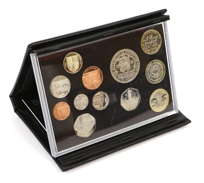 Lot 313 - 2009 Deluxe UK Proof Coin set, 12 coins from...